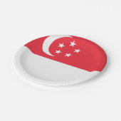 Flagge Singapurs Pappteller (Schrägansicht)