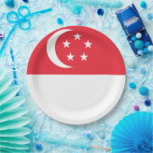 Flagge Singapurs Pappteller (Party)