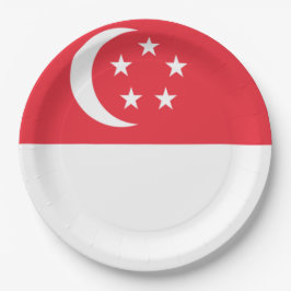 Flagge Singapurs Pappteller