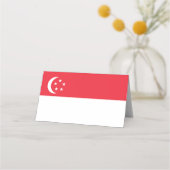Flagge Singapurs Platzkarte (Vorderseite)