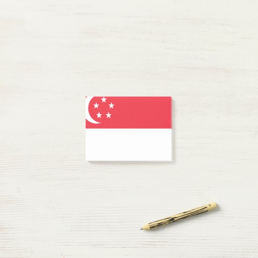 Flagge Singapurs Post-it Klebezettel (Auf Schreibtisch)