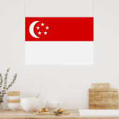 Flagge Singapurs Poster (Küche)