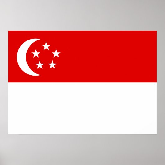 Flagge Singapurs Poster (Vorne)
