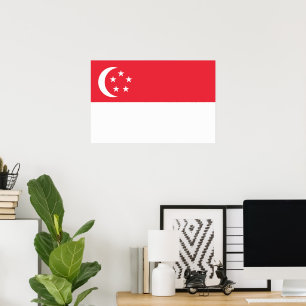 Flagge Singapurs Poster