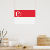 Flagge Singapurs Poster (Küche)