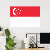 Flagge Singapurs Poster (Heimbüro)