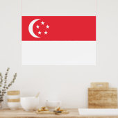 Flagge Singapurs Poster (Küche)
