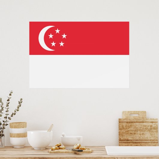 Flagge Singapurs Poster (Küche)