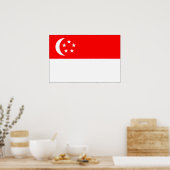 Flagge Singapurs Poster (Küche)