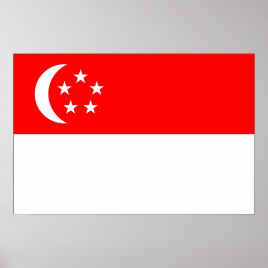 Flagge Singapurs Poster (Vorne)