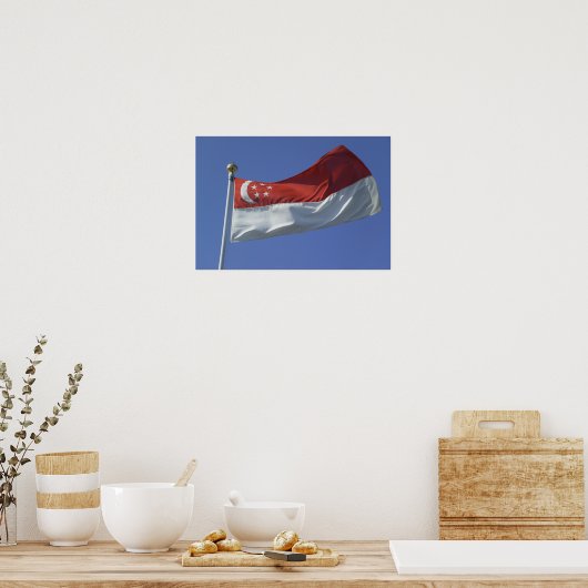 Flagge Singapurs Poster (Küche)