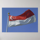 Flagge Singapurs Poster (Vorne)
