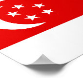 Flagge Singapurs Poster (Ecke)