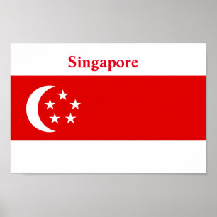 Flagge Singapurs Poster