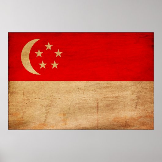 Flagge Singapurs Poster (Vorne)