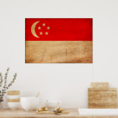 Flagge Singapurs Poster (Küche)