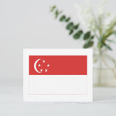 Flagge Singapurs Postkarte (Stehend Vorderseite)