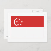 Flagge Singapurs Postkarte (Vorne/Hinten)