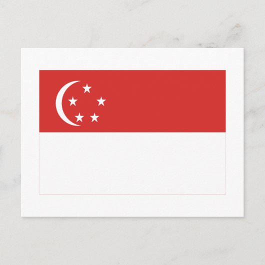 Flagge Singapurs Postkarte (Vorderseite)