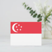 Flagge Singapurs Postkarte (Stehend Vorderseite)