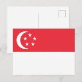 Flagge Singapurs Postkarte (Vorne/Hinten)