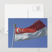 Flagge Singapurs Postkarte (Vorne/Hinten)