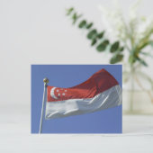Flagge Singapurs Postkarte (Stehend Vorderseite)