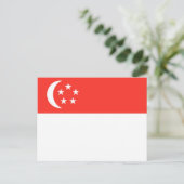 Flagge Singapurs Postkarte (Stehend Vorderseite)