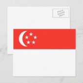 Flagge Singapurs Postkarte (Vorne/Hinten)