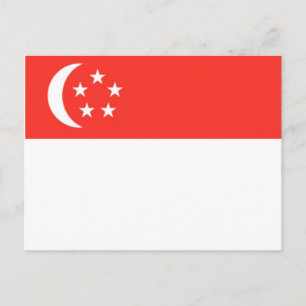 Flagge Singapurs Postkarte