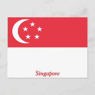 Flagge Singapurs Postkarte