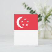 Flagge Singapurs Postkarte (Stehend Vorderseite)