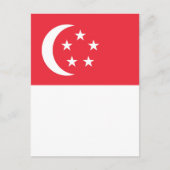 Flagge Singapurs Postkarte (Vorderseite)