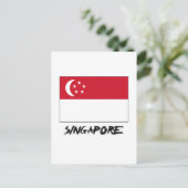 Flagge Singapurs Postkarte (Stehend Vorderseite)