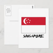 Flagge Singapurs Postkarte (Vorne/Hinten)
