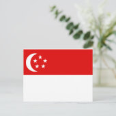 Flagge Singapurs Postkarte (Stehend Vorderseite)