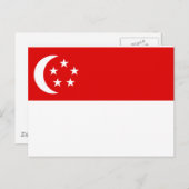 Flagge Singapurs Postkarte (Vorne/Hinten)