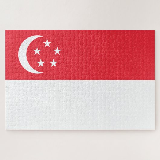 Flagge Singapurs Puzzle (Horizontal)