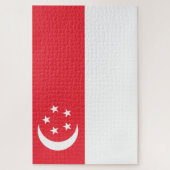Flagge Singapurs Puzzle (Vertikal)