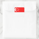 Flagge Singapurs Quadratischer Aufkleber (Tasche)