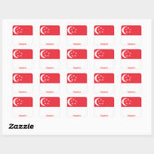 Flagge Singapurs Quadratischer Aufkleber (Blatt)