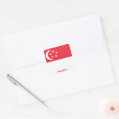 Flagge Singapurs Quadratischer Aufkleber (Umschlag)