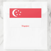 Flagge Singapurs Rechteckiger Aufkleber (Tasche)