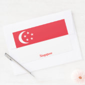 Flagge Singapurs Rechteckiger Aufkleber (Umschlag)