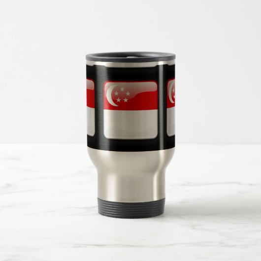 Flagge Singapurs Reisebecher (Mittel)