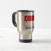 Flagge Singapurs Reisebecher (Vorderseite Links)