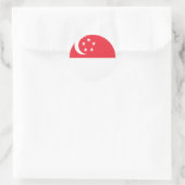 Flagge Singapurs Runder Aufkleber (Tasche)