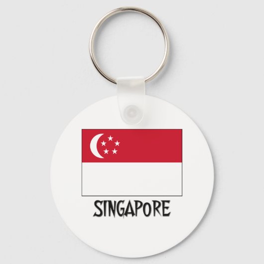 Flagge Singapurs Schlüsselanhänger (Vorderseite)