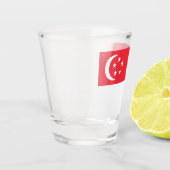 Flagge Singapurs Schnapsglas (Links)