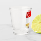 Flagge Singapurs Schnapsglas (Links)